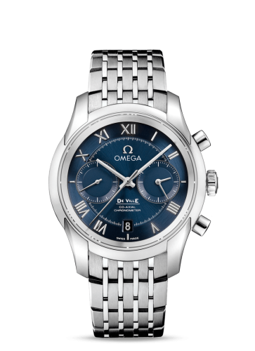 Omega De Ville Co-Axial 42 Chronograph Stainless Steel / Blue / Bracelet